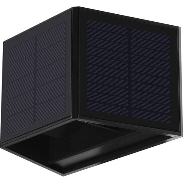 Wandlamp led kubus zwart met solar | 1 W | 3000K - Afbeelding 4