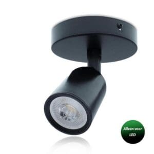 Plafondarmatuur Zwart | 1 x GU10 | Exclusief lichtbron