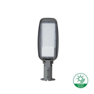 Led straatlamp donker grijs voor muursteun met ingebouwde daglichtsensor | 50 W | 6000K | 6683 lumen