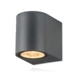 Wandlamp half rond grijs | GU10 | Exclusief lichtbron