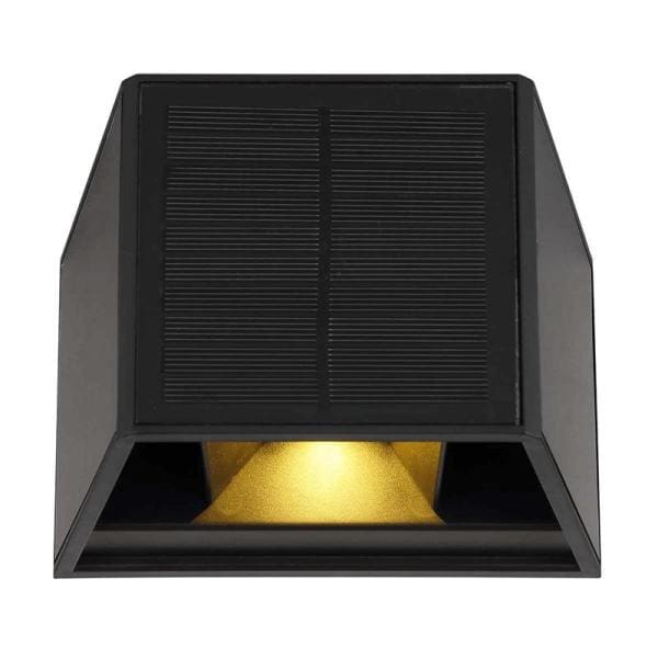 Wandlamp led kubus zwart met solar | 1 W | 3000K - Afbeelding 3