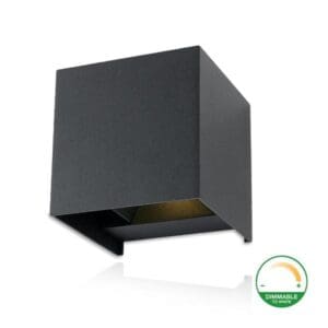 Wandlamp led kubus zwart | 2 x 3 W | Dim2Warm