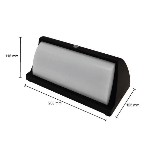 Led Bulkhead met lichtsensor zwart | 12 W | 3000K - Afbeelding 7