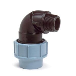 Tyleen koppeling | Knie 90° | 110 mm x 4" | Knel x buitendraad