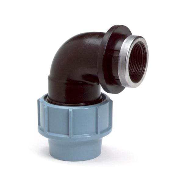Tyleen koppeling | Knie 90° | 75 mm x 2½" | Knel x binnendraad