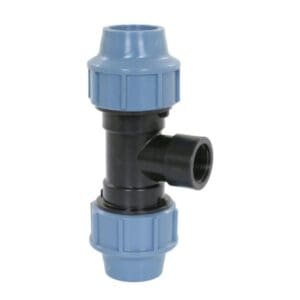 Tyleen koppeling | T-Stuk | 25 mm x ½" x 25 mm | Knel x binnendraad