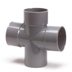 Nicoll | PVC | T-Stuk 88° | 3 x Mof - 1 x Spie | 110 mm | Lijm | Grijs