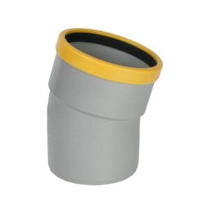 Wavin | PVC  | Bocht 15° | Spie-Mof | 125 mm | Manchet | SN8