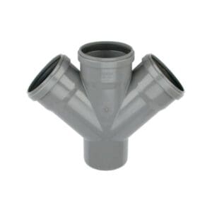 Wavin | PVC | T-Stuk 45° | 3 x Mof - 1 x Spie | 160 mm | Manchet | SN4