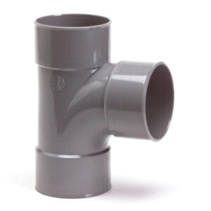 Nicoll | PVC | T-Stuk 88° | 3 x Mof | 160 mm | Lijm | Grijs