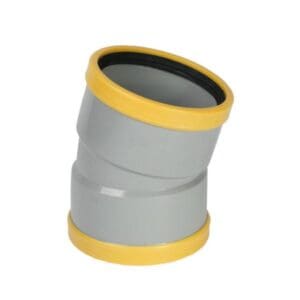 Wavin | PVC  | Bocht 15° | 2 x Mof | 125 mm | Manchet | SN8