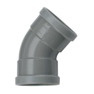 Wavin | PVC | Bocht 45° | 2 x Mof | 200 mm | Manchet | SN4