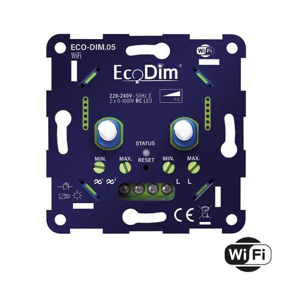 ECO-Dim | Duo Led dimmer | 2 x 0-100 Watt | Wifi - Afbeelding 5