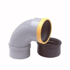 Wavin | PVC  | Betoninlaat 90°  | Mof | 125 mm | Manchet | SN8