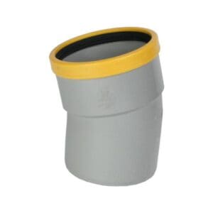 Wavin | PVC  | Bocht 15° | Spie-Mof | 200 mm | Manchet | SN8