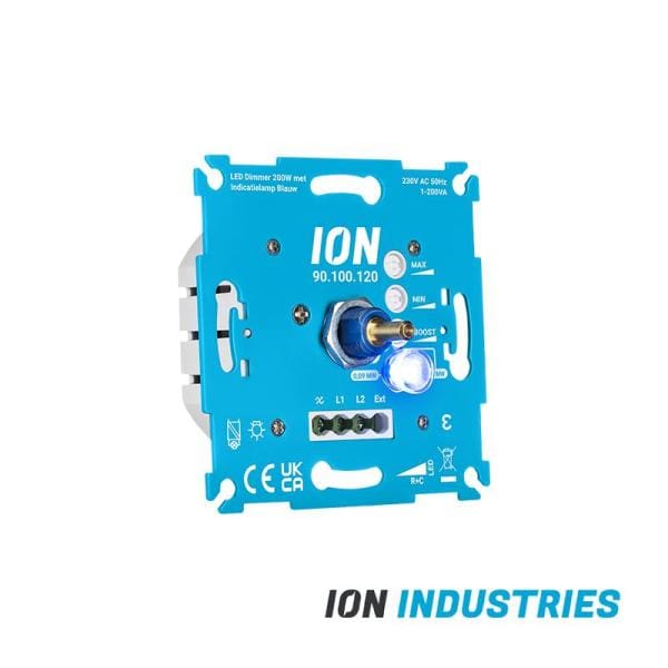 ION Industries | Led dimmer met indicatielamp blauw | 200 watt - Afbeelding 3