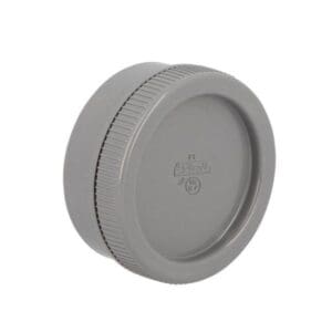 Nicoll | PVC | Eindstuk met schroefdeksel | Spie | 80 mm | Lijm | Grijs