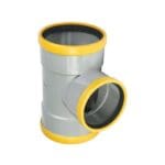 Wavin | PVC  | T-Stuk 88°  | 3 x Mof | 125 mm | Manchet | SN8