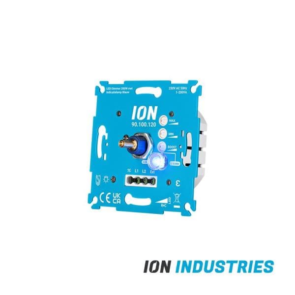 ION Industries | Led dimmer met indicatielamp blauw | 200 watt - Afbeelding 4