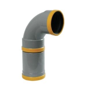 Wavin | PVC  | Zettingsbocht 88° | 2 x Mof | 160 mm | Manchet | SN8