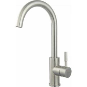 Ferro Camira Inox BCR4 | Verticaal hoog RVS keukenkraan met draaibare uitloop