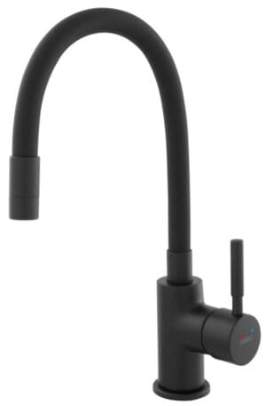 Ferro ZUMBA NERO keukenmengkraan flexibele uitloop, zwart