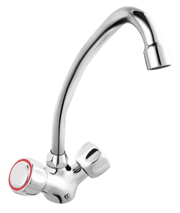 Ferro Standaard BST4 | Staande keukenmengkraan met draaibare uitloop & waterbesparende aerator | Chroom