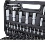 GEKO 108 delige doppenset staal | Inclusief bits en doppen | stevige koffer