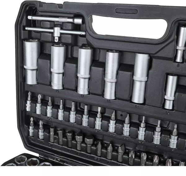 GEKO 108 delige doppenset staal | Inclusief bits en doppen | stevige koffer - Afbeelding 4