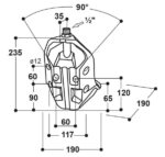 Suevia Drinkbak Model 370 Inox-Ventiel ½"