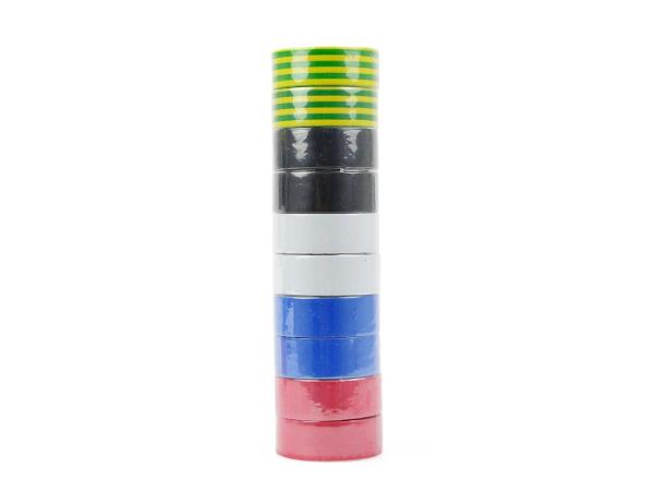 Gekleurde isolatietape 19 mm x 0,13 mm x 5 m - set van 10 - Afbeelding 4