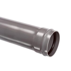 PVC Afvoerbuis grijs SN 4 manchet 125 mm Lengte 5 meter