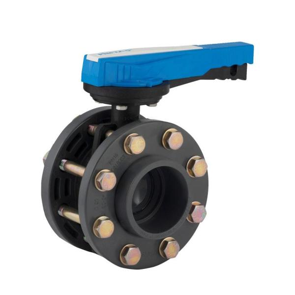 PVC Vlinderklep 110 mm incl. kit, kraagbus, flens, bout, moer