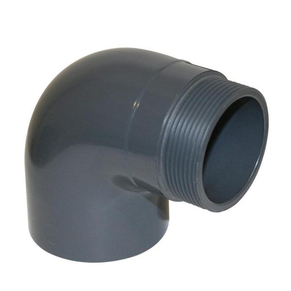 PVC Knie 90° | 50 mm x 1½" | Inwendige Lijm x Buitendraad