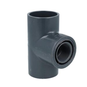 PVC T-Stuk 90° 63 mm x 1" | Inwendige Lijm x Binnendraad
