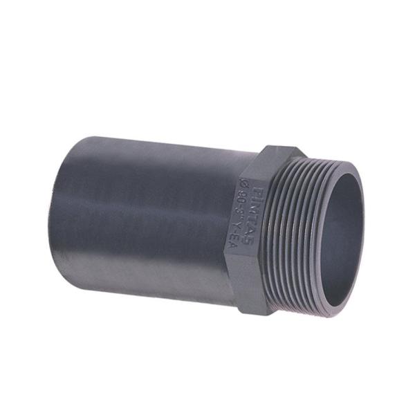 PVC Draadeind lang 75 mm x 2½" uitwendig lijm x buitendraad