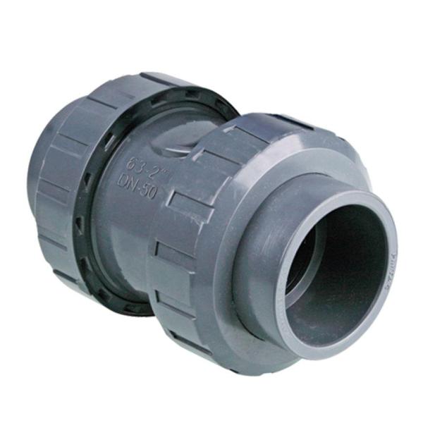 PVC Veerbelaste terugslagklep 32 mm 2x inwendig lijm / 2x wartel