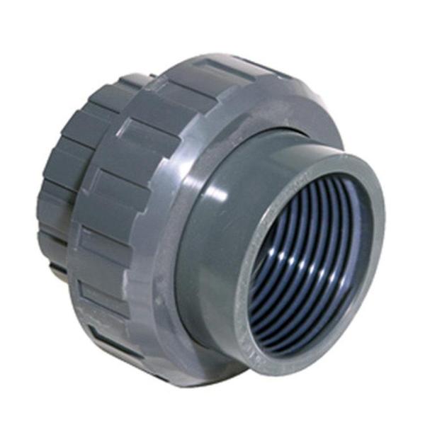 PVC 3-delige koppeling 90 mm x 3" inwendig lijm x binnendraad