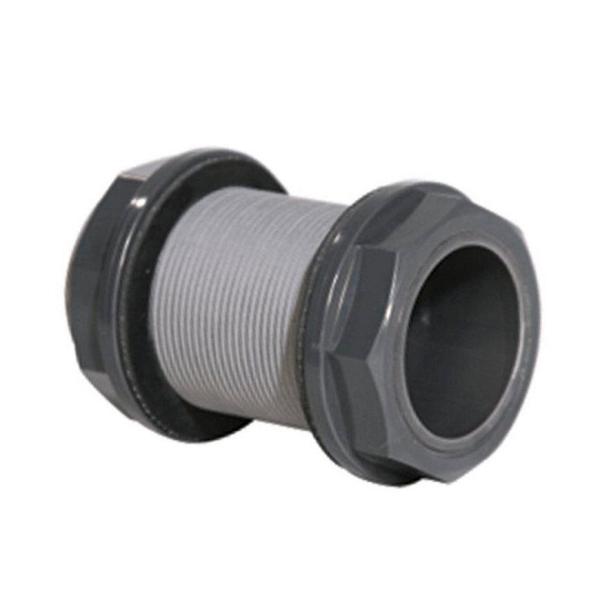 PVC Reservoirkoppeling lang 1½" 2x flens buitendraad