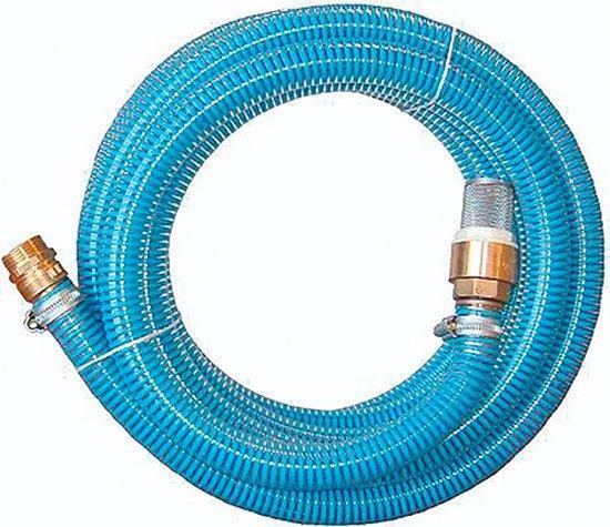 Aanzuigslang SET 7 meter - 1" (messing) - Binnendiameter 25 mm - Kunststof slang met messing koppelingen en RVS Korf